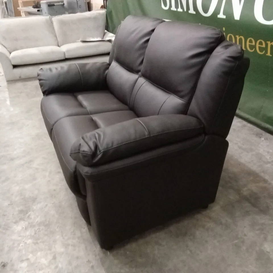 ALBION LUXURY FAUX LEATHER HIGH BACK 2 SEATER SOFA RRP £519