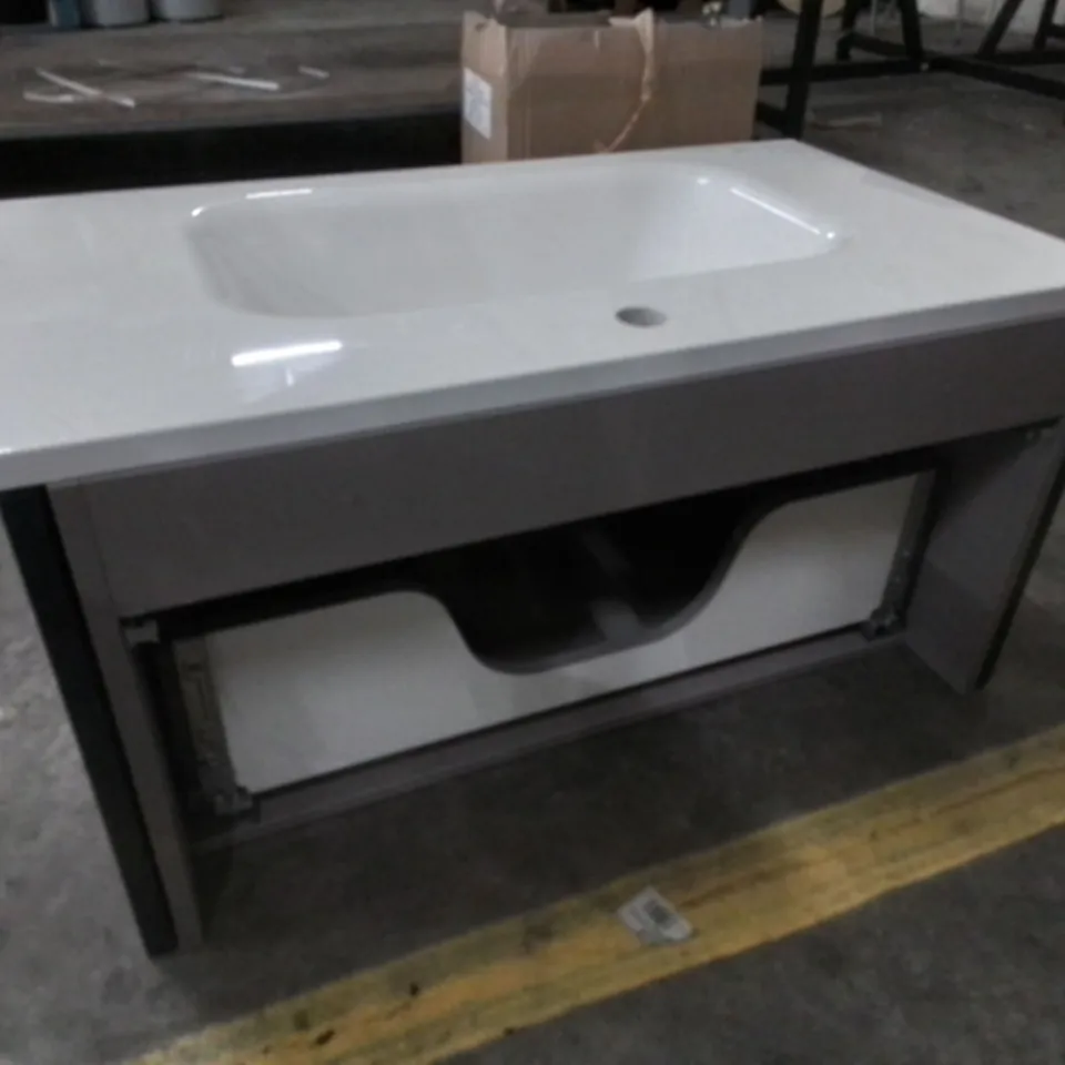NAVY BLUE 1-DRAWR VANITY UNIT WITH 1-TAP BASIN