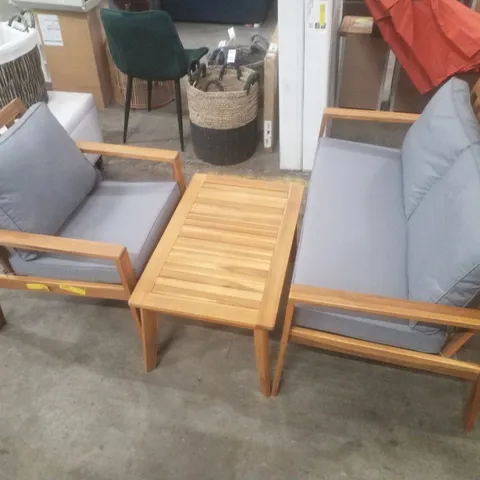 3 SEATER GARDEN FURNITURE SET - GREY CUSHIONS