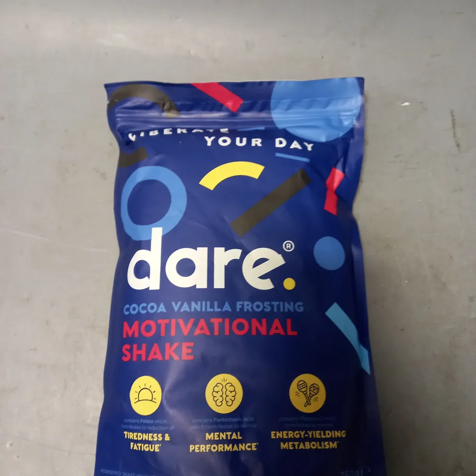 LIBERATE YOUR DAY DARE MOTIVATIONAL SHAKE COCOA VANILLA FROSTING 750G 