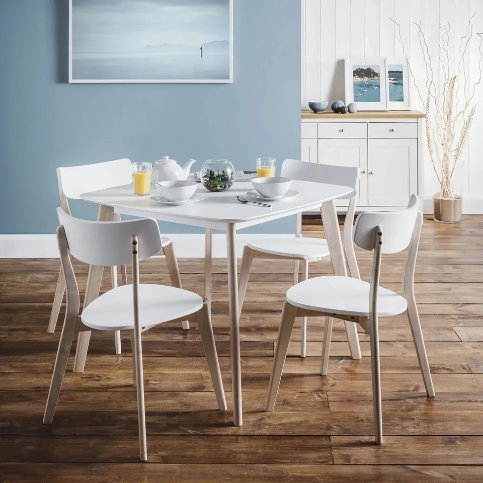 BOXED JULIAN BOWEN CASA SQUARE DINING TABLE - WHITE (1 BOX)