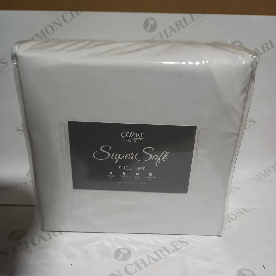 COZEE HOME SUPERSOFT SHEET SET - SUPERKING