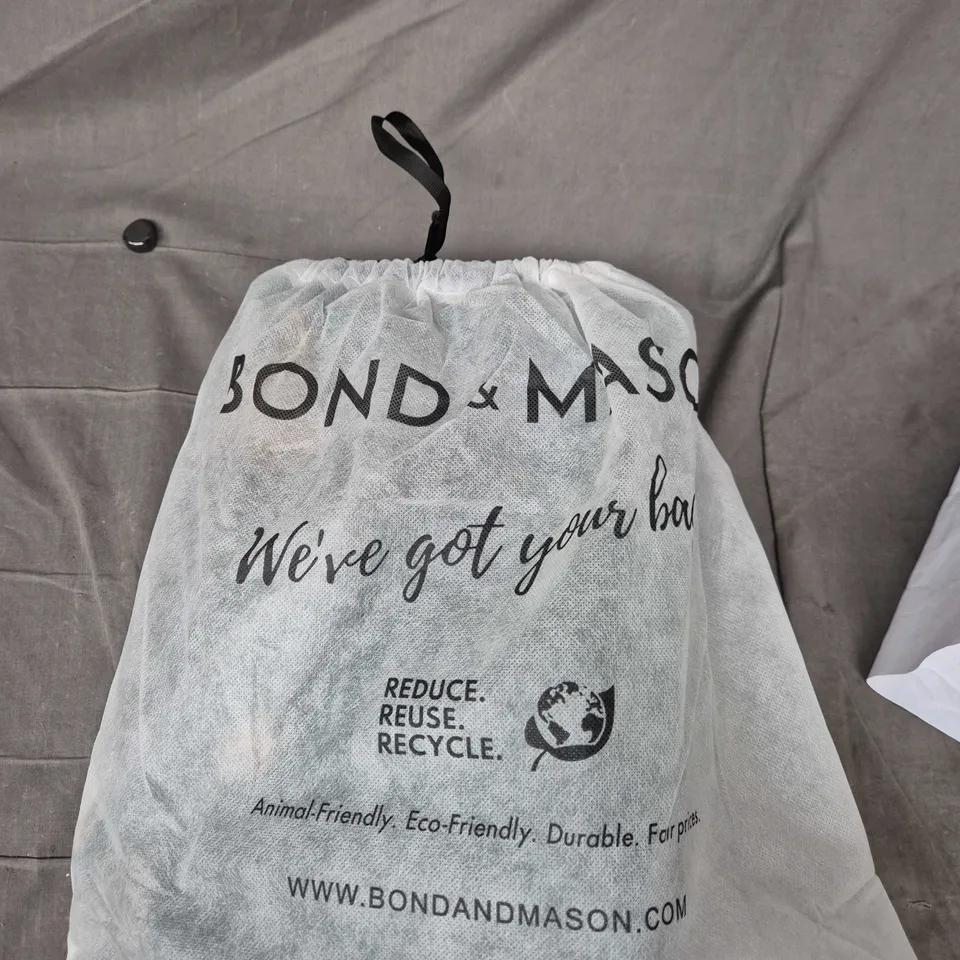 Bond & Mason teal embossed leather handbag with gold chain strap