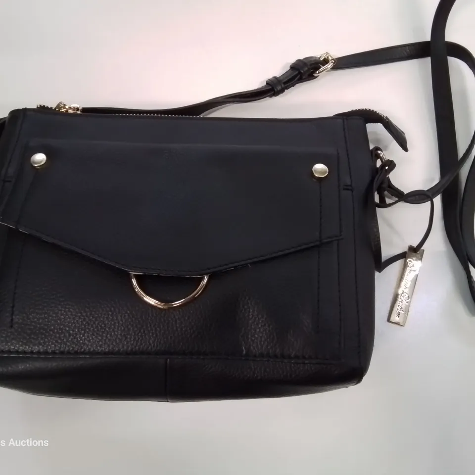 ASHWOOD GENUINE LEATHER HANDBAG IN BLACK