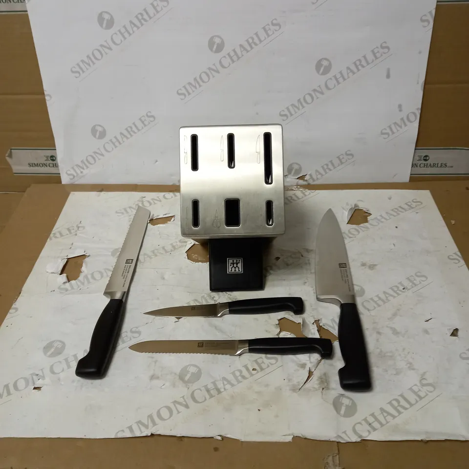 ZWILLING 1002303 FOUR STAR SELF-SHARPENING KNIFE BLOCK