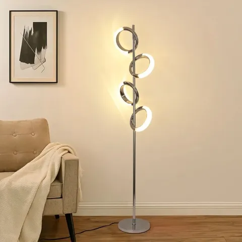 BOXED JAXAN 155CM CHROME TREE FLOOR LAMP 