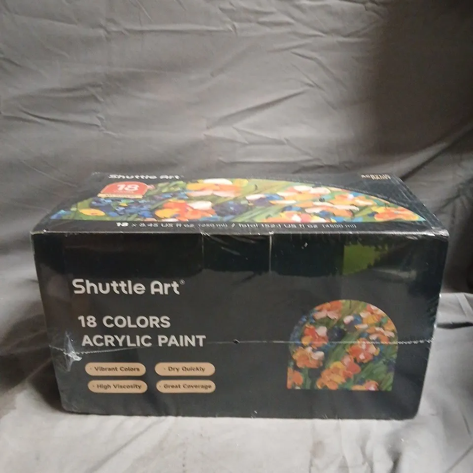 SHUTTLE ART 18 COLOURS ACRYLIC PAINT SET