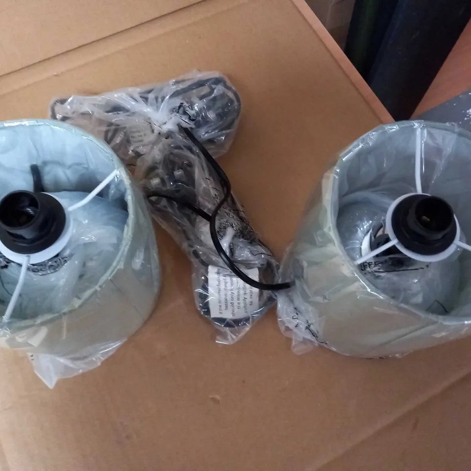 BOXED JOHN LEWIS CHROME/SAGE LUCY TOUCH TABLE LAMP DUO SET