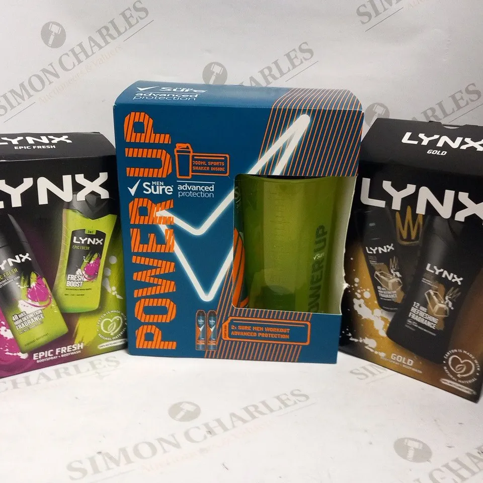 5 ASSORTED GIFT SETS TO INCLUDE; SURE AND LYNX