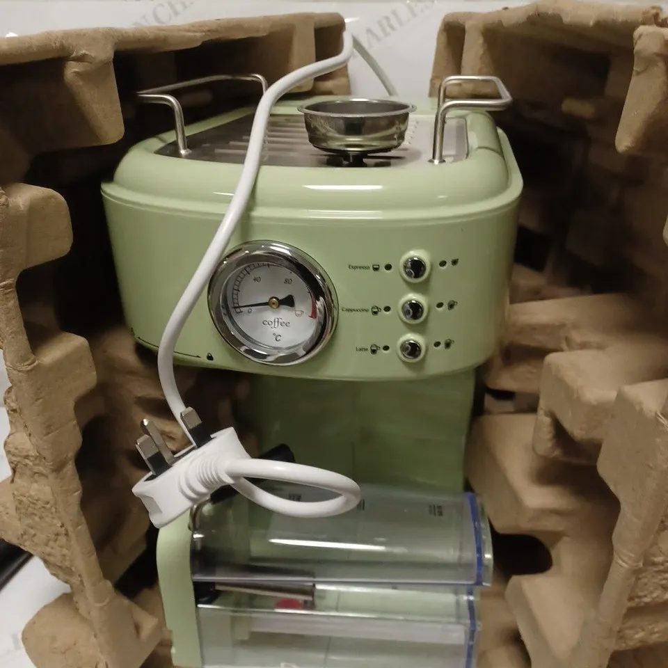 SWAN RETRO ONE TOUCH ESPRESSO MACHINE - GREEN