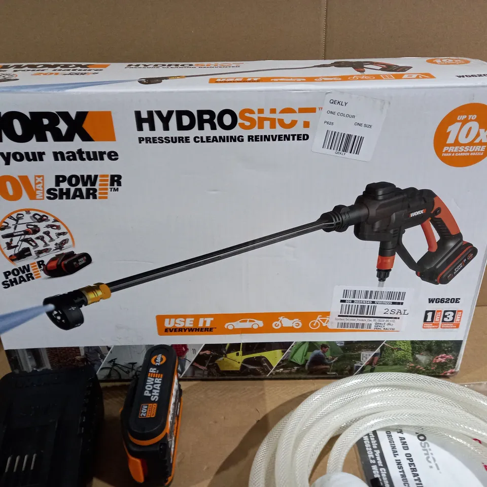 WORX CORDLESS HYDROSHOT PRESSURE CLEANER WG62 RRP £149.99