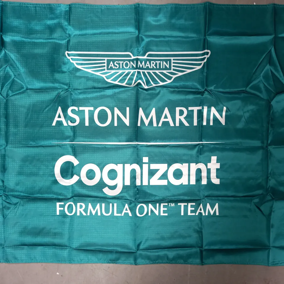 ASTON MARTIN COGNIZANT FORMULA ONE OFFICIAL TEAM GRANDSTAND FLAG