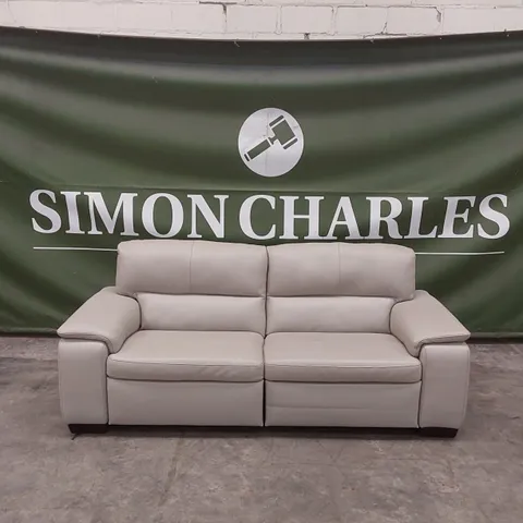 QUALITY DESIGNER ITALIAN MADE GRADO 3 SEATER LEATHER UPHOLSTERED ELECTRIC RECLINER SOFA 