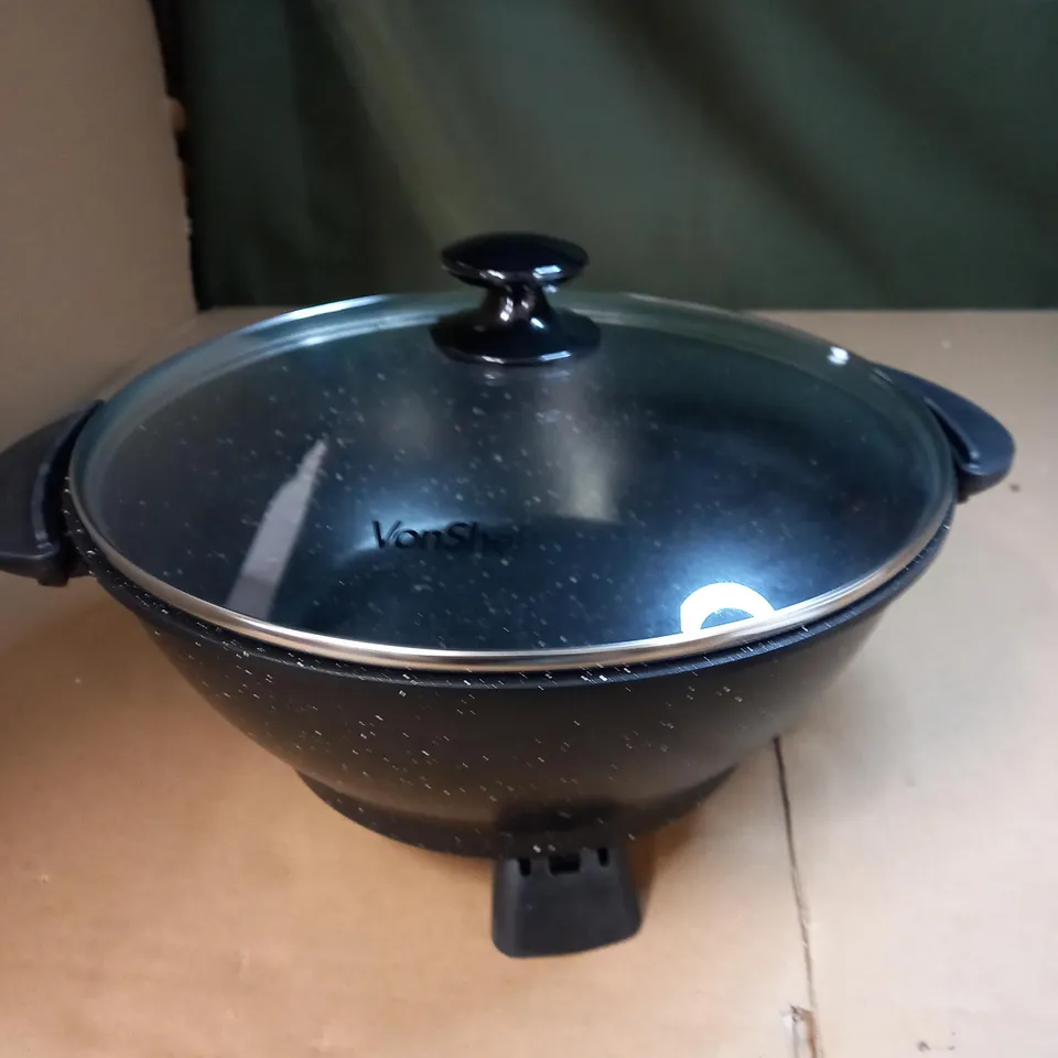 VONSHEF 1400W 5L BLACK WOK