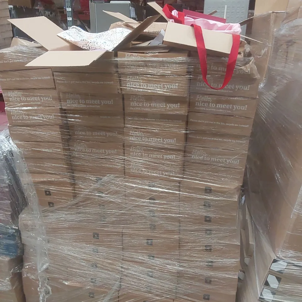PALLET CONTAINING A VERY LARGE QUANTITY OF ASSORTED BIRCHBOX BEAUTY SETS ECT