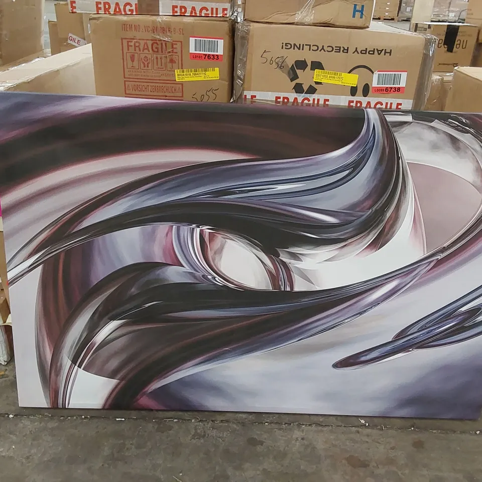 STEEL WAVE FLIP - WRAPPED CANVAS ART 
