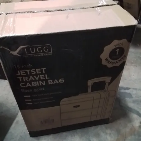 BOXED LUGG 15INCH JETSET TRAVEL CABIN BAG ROSE GOLD