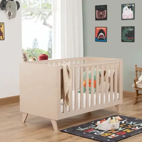 BOXED BABYMORE DANTE COT BED - NATURAL (1 BOX)
