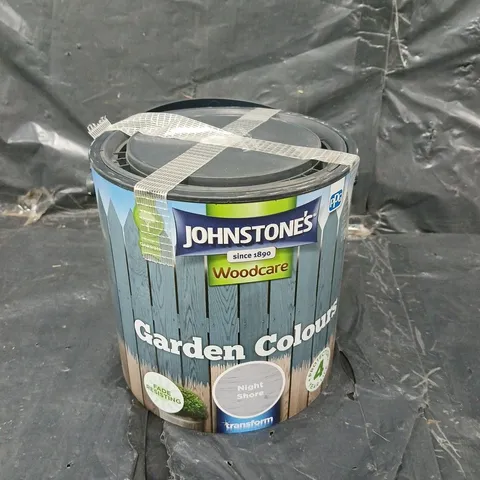 SEALED JOHNSTONE'S WOODCARE GARDEN COLOURS PAINT - NIGHT SHORE - 2.5L