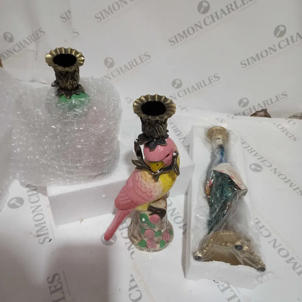 SET OF THREE CANDLE HOLDERS