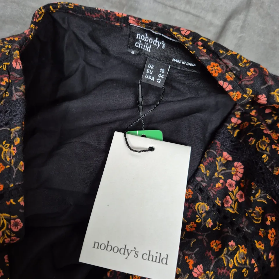 NOBODY'S CHILD MARLEY MINI DRESS BETSIE DITSY – FLORAL PRINT – UK 16