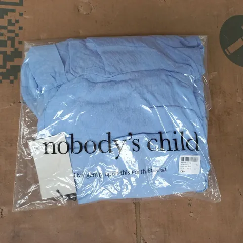 BAGGED NOBODY'S CHILD LAYLA MIDI DRESS IN BLUE SIZE UK 4