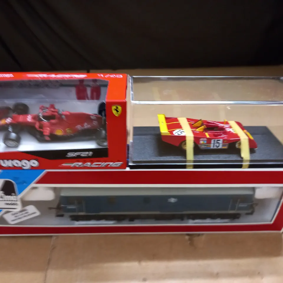 LOT OF 3 COLLECTORS VEHICLES TO INCLUDE LIMA MODEL TRAIN AND BURAGO FERRARI 