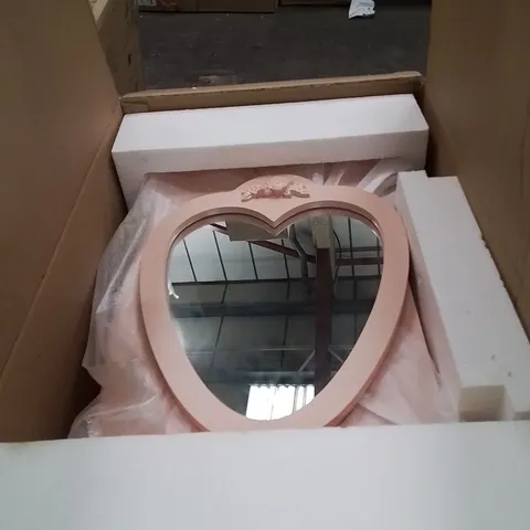 KIDS PINK VANITY UNIT WITH DRAWERCAND MIRROR 