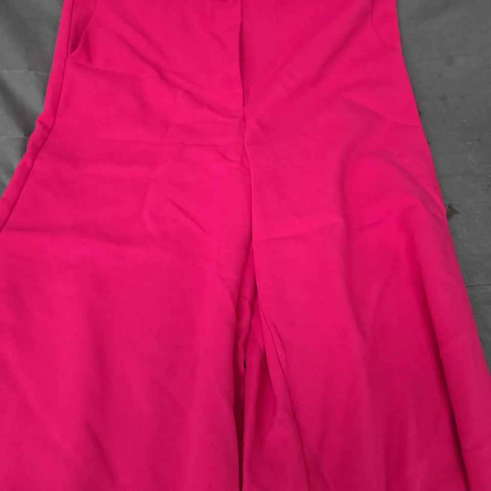 FRENCH CONNECTION TAILORED WIDE LEG TROUSERS IN PINK SIZE 12