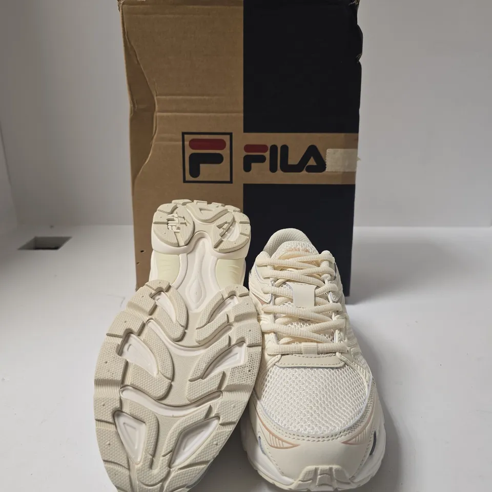 FILA CHUNKY SNEAKER – WHITE/BEIGE, MESH UPPER UK SIZE 5