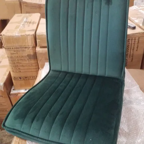 BOXED SET OF 2 HAVVA VELVET DINING CHAIRS - GREEN