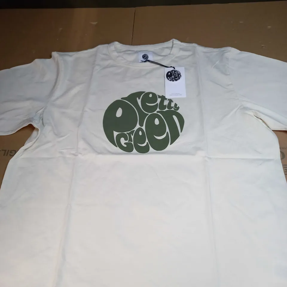 PRETTY GREEN GILLESPIE LOGO T-SHIRT SIZE L