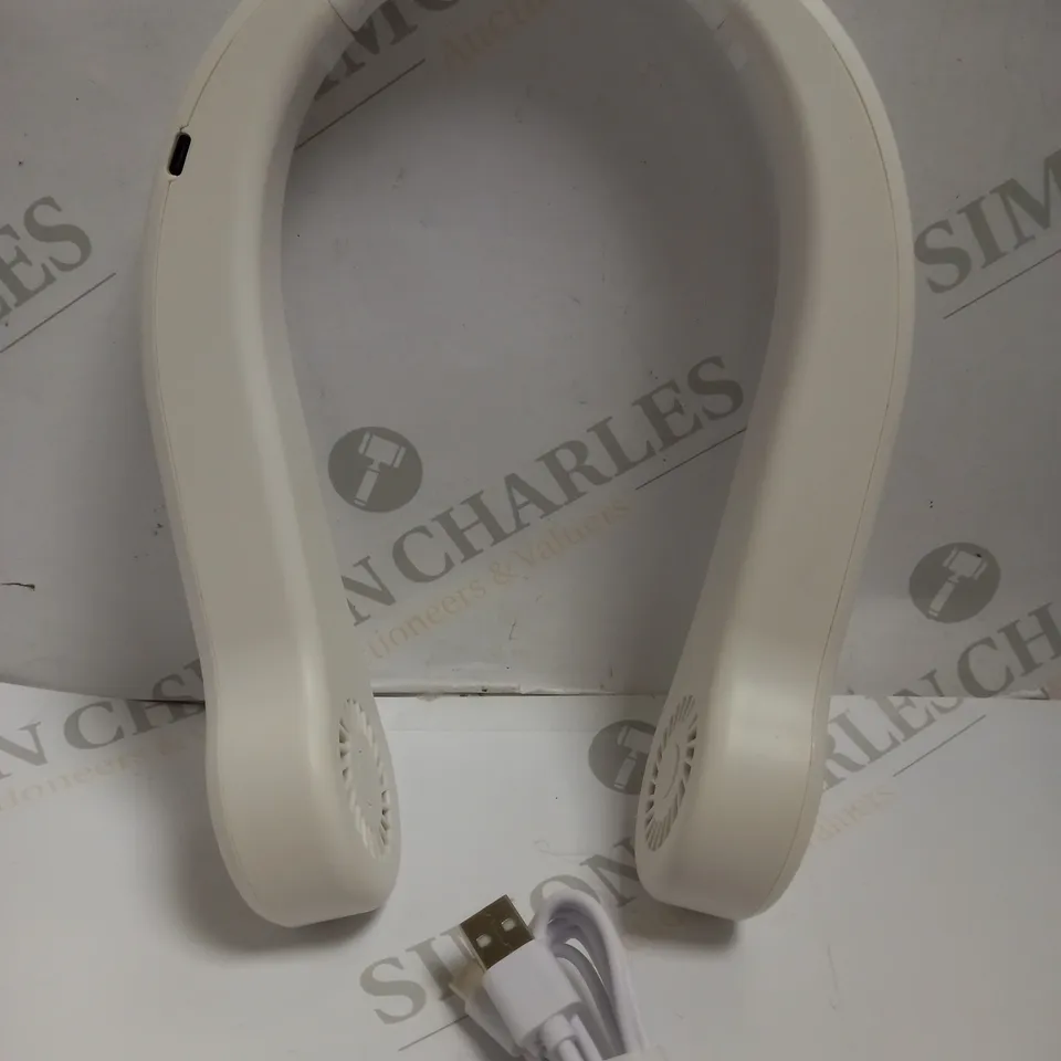 BOXED PORTABLE HANGING NECK FAN - WHITE