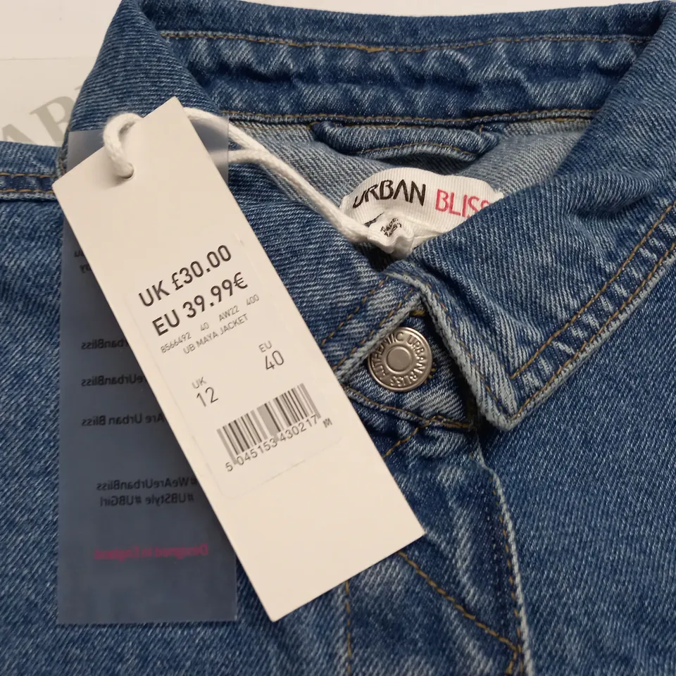URBAN BLISS MAYA DENIM JACKET - UK 12