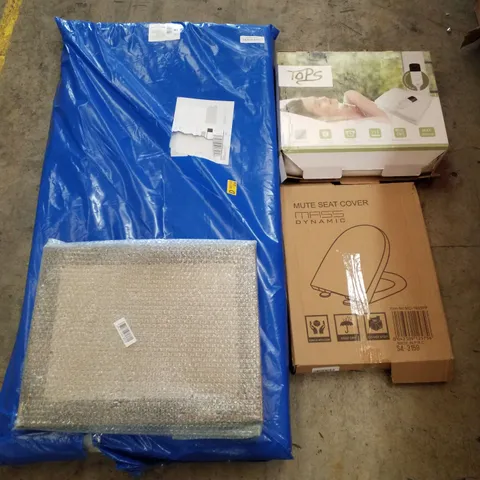 PALLET CONTAINING ASSORTED PRODUCTS INCLUDING HEATED THROW, TOILET SEAT, COT MATTRESSES & PICTURE FRAME