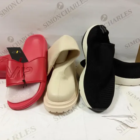 APPROXIMATELY 15 PAIRS OF ASSORTED CLOTHING TO INCLUDE; MP, ZARA, BOOHOO AND OFFICE