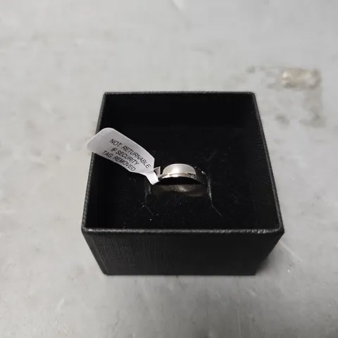 THE LOVE COLLECTION 9CT WHITE GOLD PERSONALISED BAND WEDDING - SIZE UNSPECIFIED 