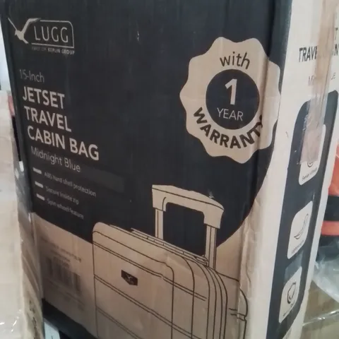 BOXED LUGG 15INCH JETSET TRAVEL CABIN BAG MIDNIGHT BLUE 