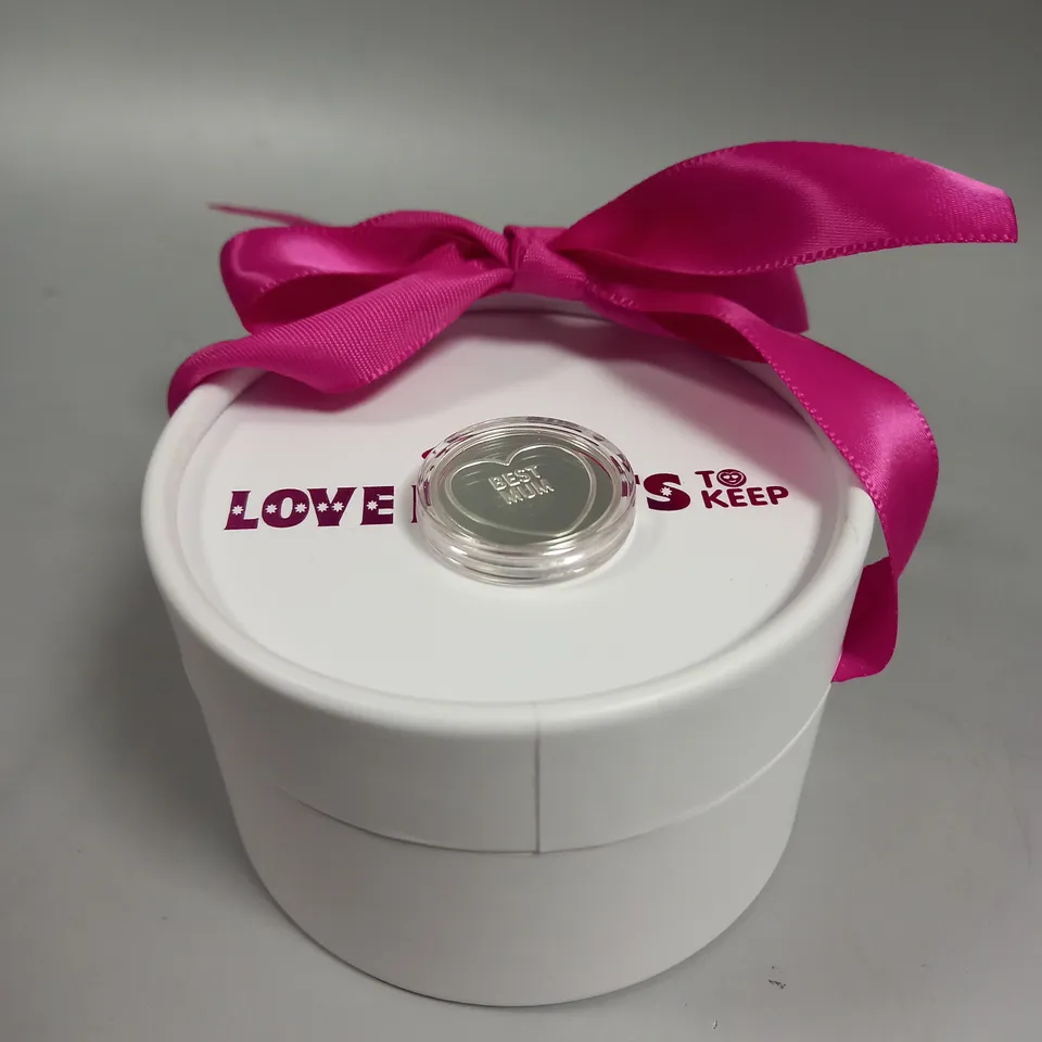 BOXED SWIZZELS LOVE HEARTS LIMITED EDITION SILVER LOVE HEART 