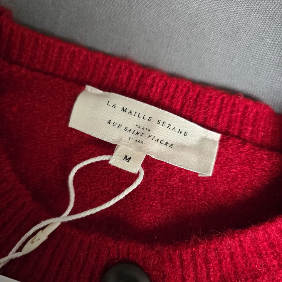LA MAILLE SÉZANE PARIS RED CARDIGAN – UK SIZE M