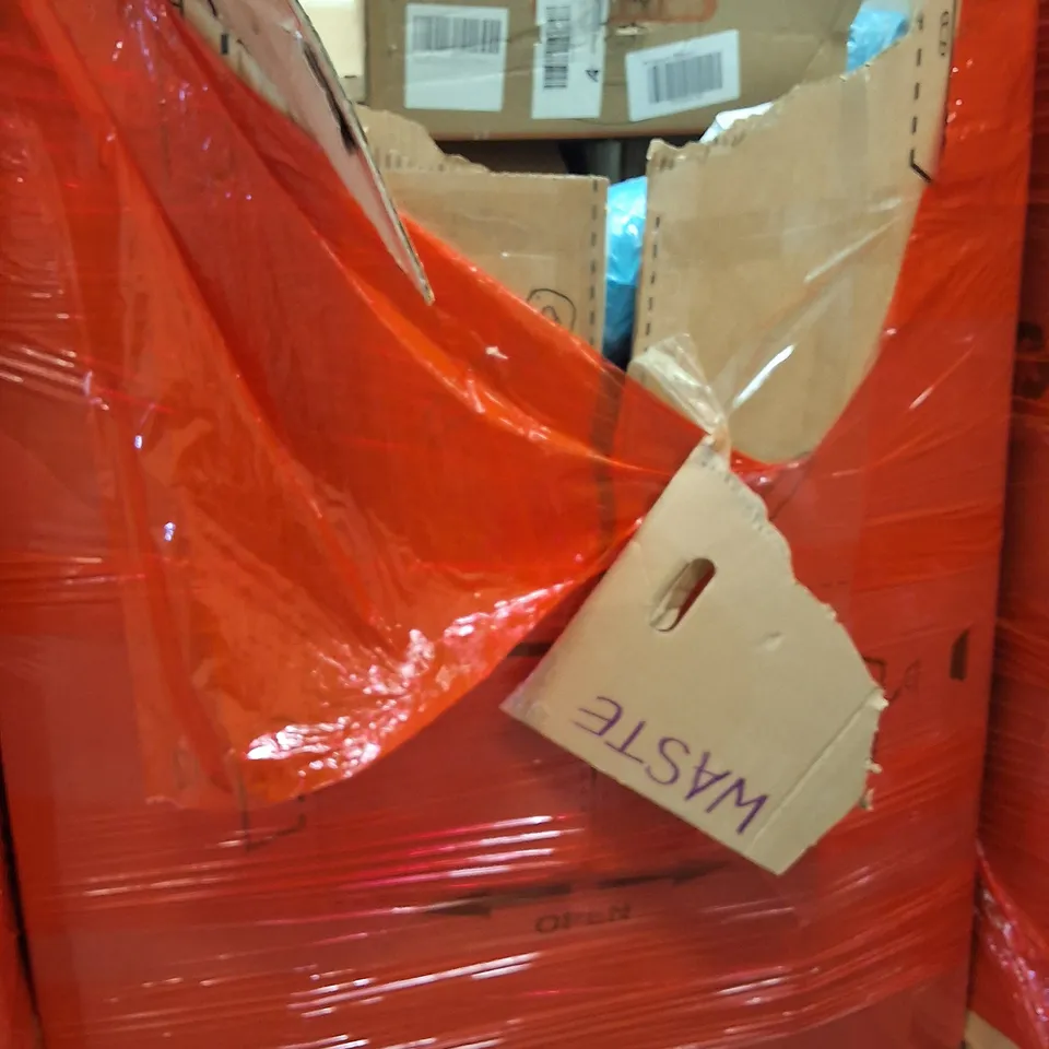 PALLET OF ASSORTED HOUSEHOLD GOODS AND ITEMS TO INCLUDE;CEILING LIGHT WITH FAN,POWER JUICER,HOSE