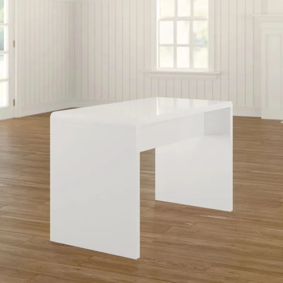 BOXED MACKENZIE HIGH GLOSS COMPUTER DESK - MODERN DESIGN HONE OFFICE 