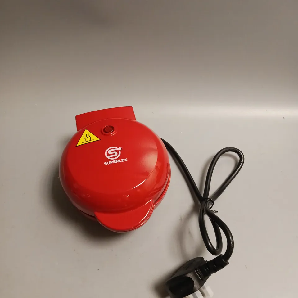 BOXED SUPERLEX MINI WAFFLE MAKER IN RED