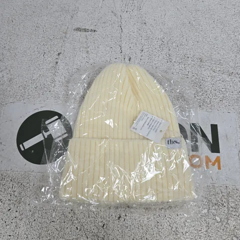 THE BIG SILK SILK-LINED BEANIE HAT - CREAM