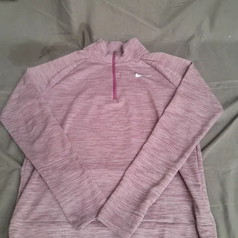 NIKE RUNNING DRIFIT LONG SLEEVE TOP IN DARK PINK MARL SIZE S