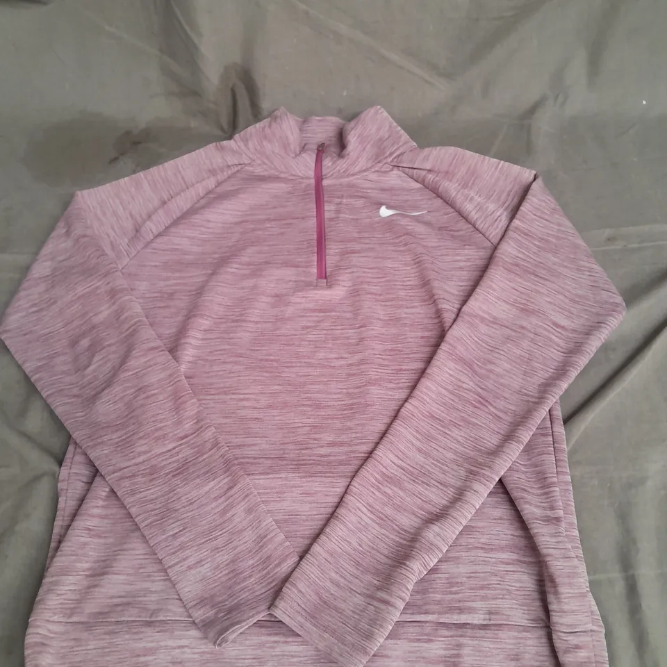NIKE RUNNING DRIFIT LONG SLEEVE TOP IN DARK PINK MARL SIZE S