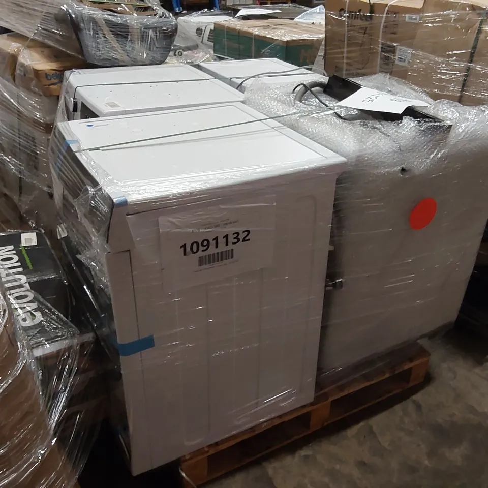 PALLET OF APPROXIMATELY 4 UNPROCESSED RAW RETURN WHITE GOODS TO INCLUDE;