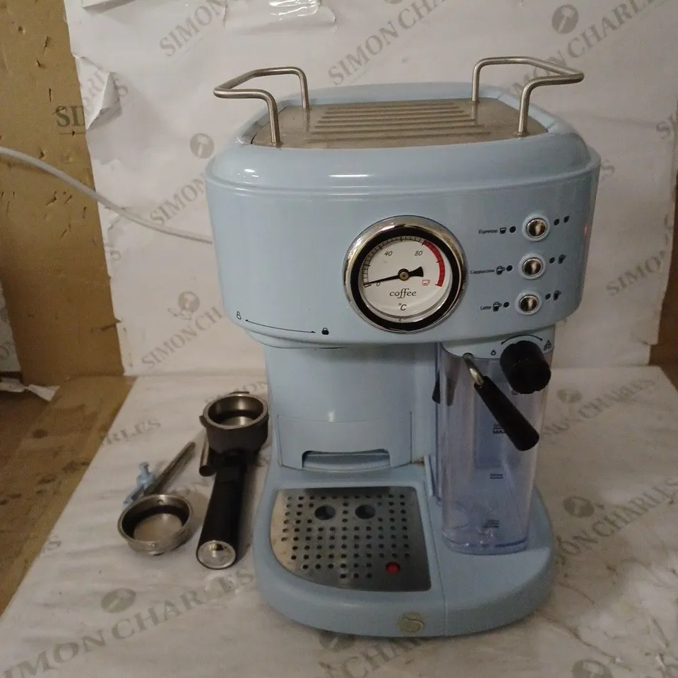 SWAN RETRO BLUE ESPRESSO COFFEE MACHINE