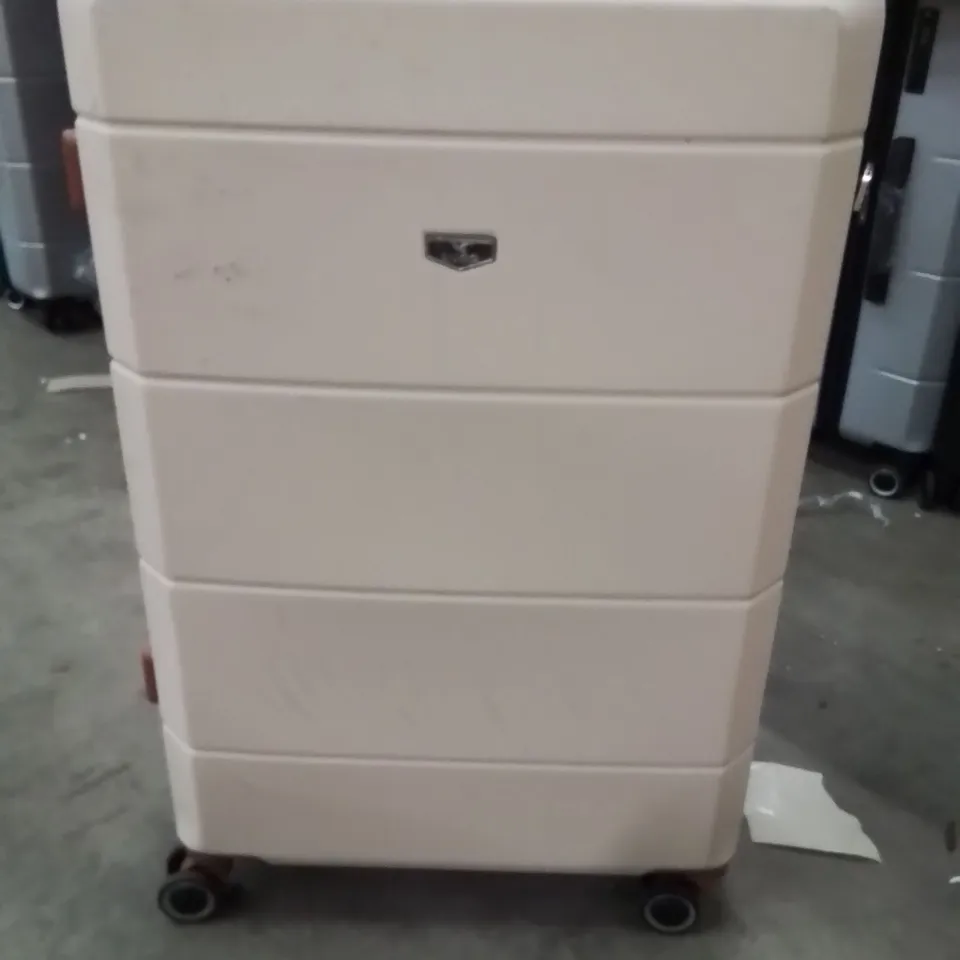 LUGG TRAVEL SUITCASE CREAM&BROWN 