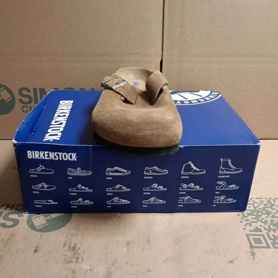 BIRKENSTOCK BOSTON BS SANDALS – DARK TEA TONAL, UK 8 (EU 42) PAIR